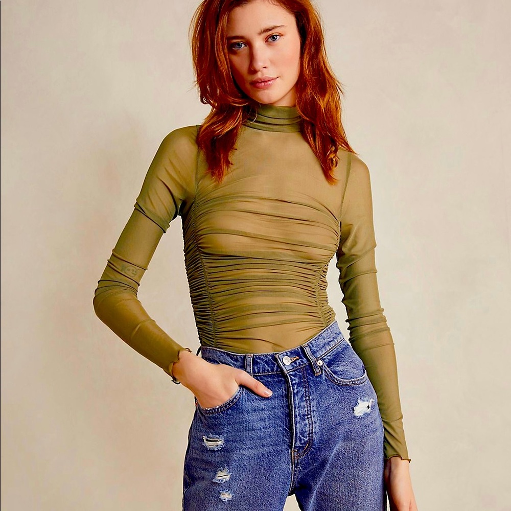 NWT Under It All Free People Bodysuit in Willow